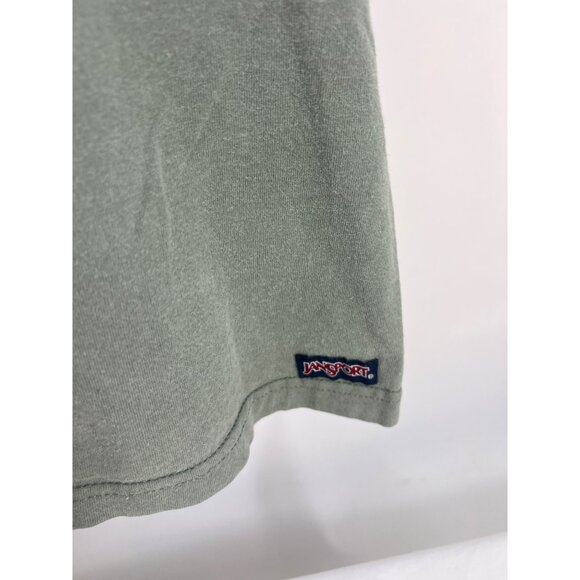 VTG 90s Jansport Graphic T-Shirt Sage Green 100% Cotton Mens XL - Picture 3 of 7